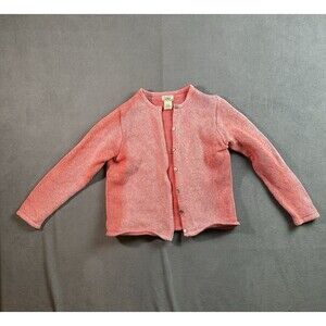 L.L.Bean Knit Cardigan Sweater Women’s Small Pink Cotton Button